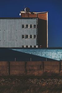 Exterior of old building against clear sky