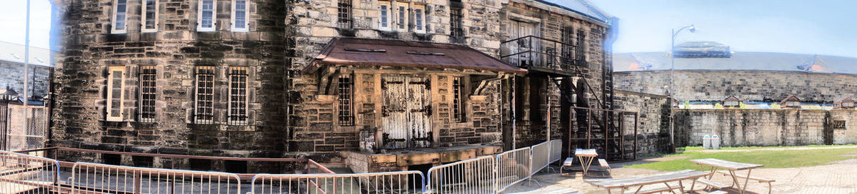 Panoramic view of old building in city