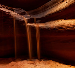 Sunlight streaming through cave