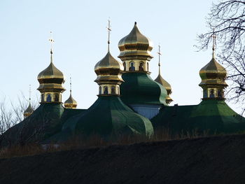 Low angle view of cathedral against clear sky