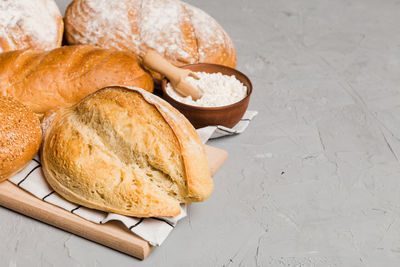 Close-up of bread on table