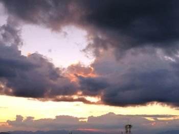Scenic view of cloudscape at sunset