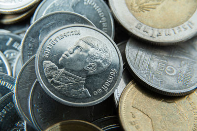 Full frame shot of coins
