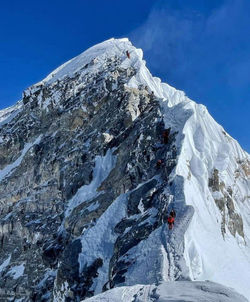 Scenic view of snowcapped mountain against sky