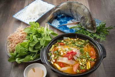 High angle view of fish in bowl on table