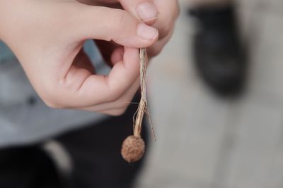 Close-up of baby hand