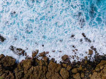 High angle view of beach