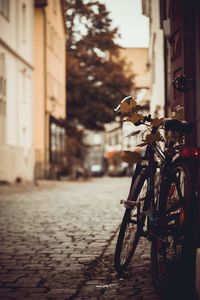 Bicycle on street in city