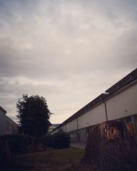 View of built structure against cloudy sky