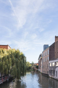 View of canal along buildings