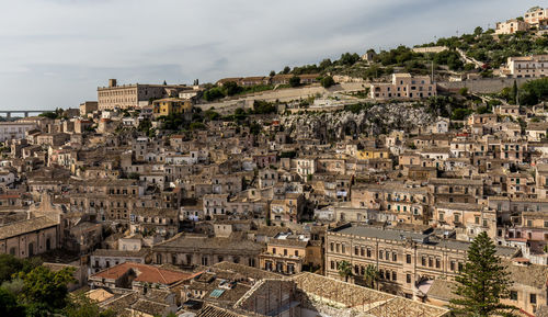 High angle view of cityscape