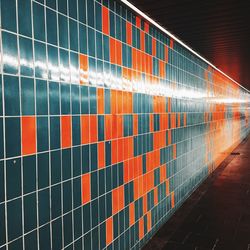 View of multi colored wall