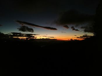 Scenic view of sky at night