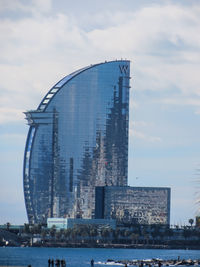 View of buildings against cloudy sky