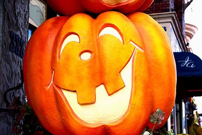 Close-up of halloween pumpkin