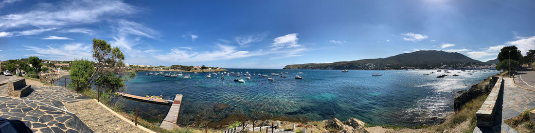 Panoramic view of sea against sky