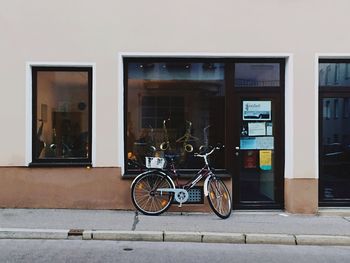 Bicycle in front of building