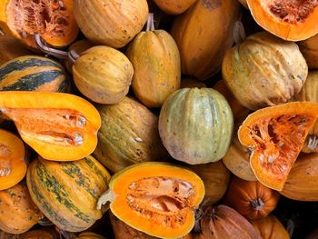 Full frame shot of pumpkins