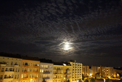 View of illuminated cityscape at night