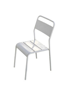 Close-up of empty chair against white background