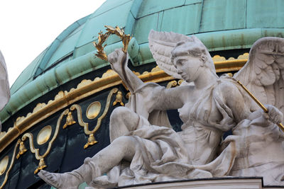 Architectural artistic decorations on hofburg palace, vienna, austria