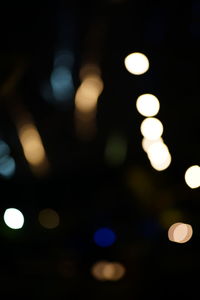 Defocused lights at night