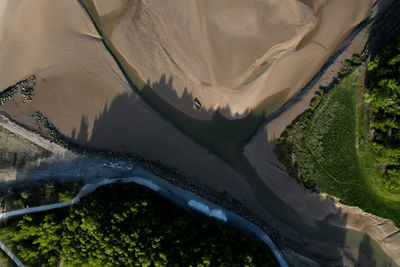 High angle view of road amidst landscape