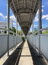 Bridge against sky in city