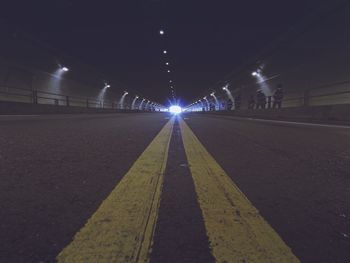Empty road at night
