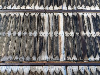 Full frame shot of old wooden wall