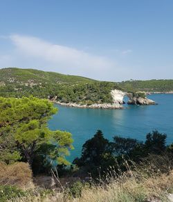 Scenic view of sea against sky, italy.