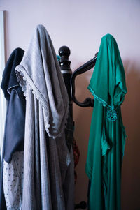 Close-up of clothes drying on clothesline