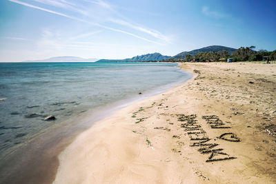 Scenic view of beach