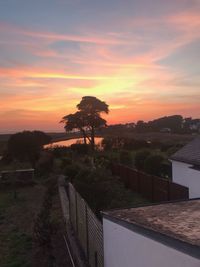 Scenic view of dramatic sky during sunset