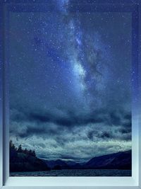 Scenic view of sky at night