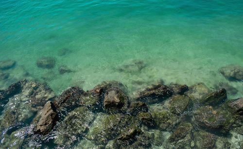 High angle view of sea