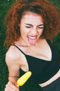 Portrait of woman smiling