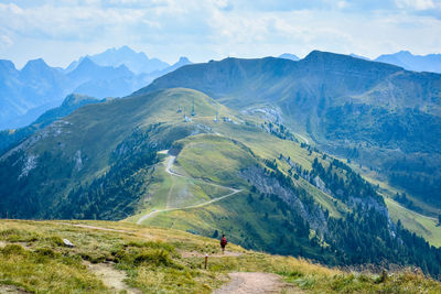 Scenic view of mountain range