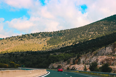 Scenic view of the open road