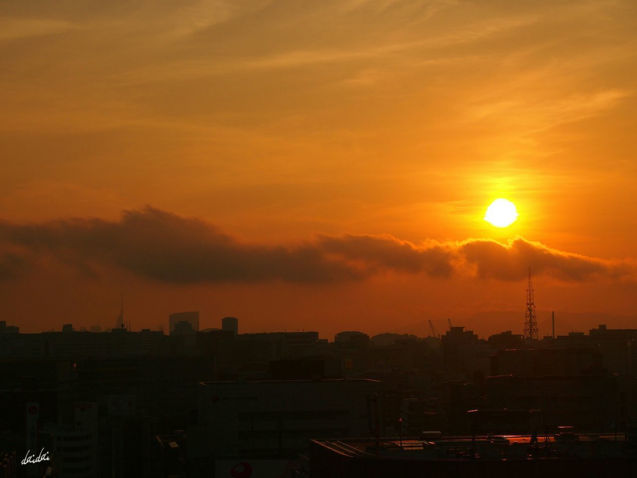 VIEW OF CITY DURING SUNSET