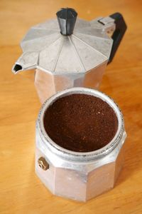 Close-up of coffee on table