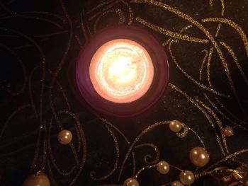 Close-up of illuminated lamp