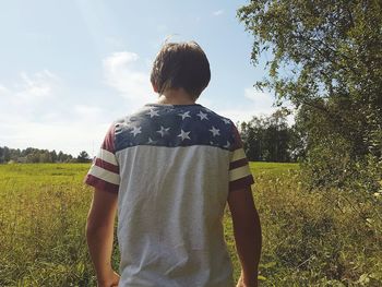 Man standing on field