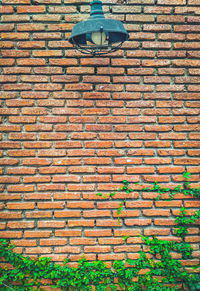 Low angle view of brick wall