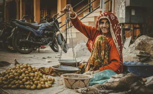 View of vegetables for sale at market