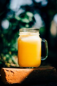 Close-up of drink on table