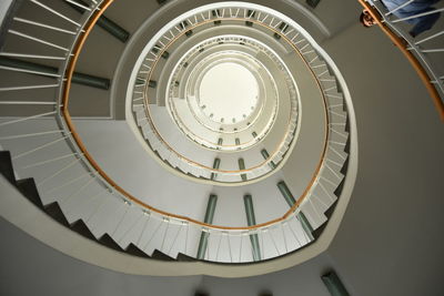 Low angle view of spiral staircase