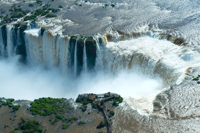 Scenic view of iguazu waterfall