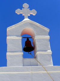 Low angle view of bell tower