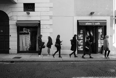 Women walking in city